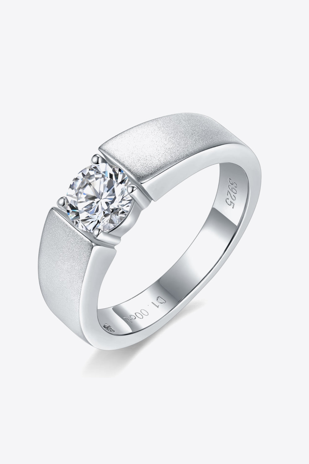 925 Sterling Silver I Carat Moissanite Ring 