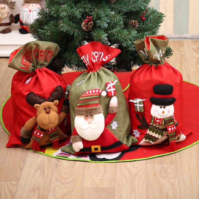 Drawstring Christmas Gift Bag 