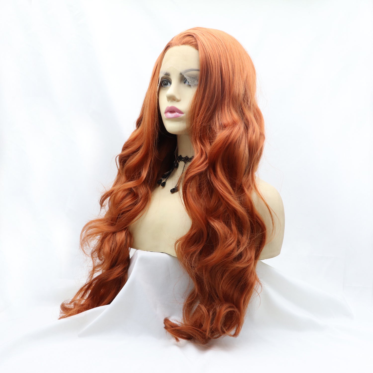 13*3" Lace Front Wigs Synthetic Long Wavy 24" 130% Density 