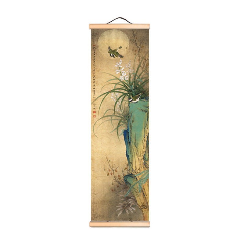 Solid Wood Finished Paintings Flowers And Birds Landscape