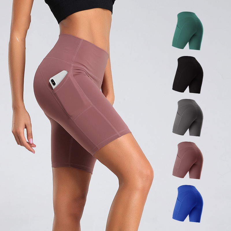 High Waist Fitness Gym Workout Leggings With Pockets Athletic Yoga Pants Slim Hips Lifting Pants 