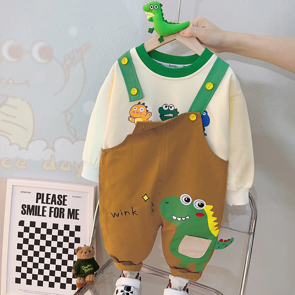 Children's Casual Suspenders Suit