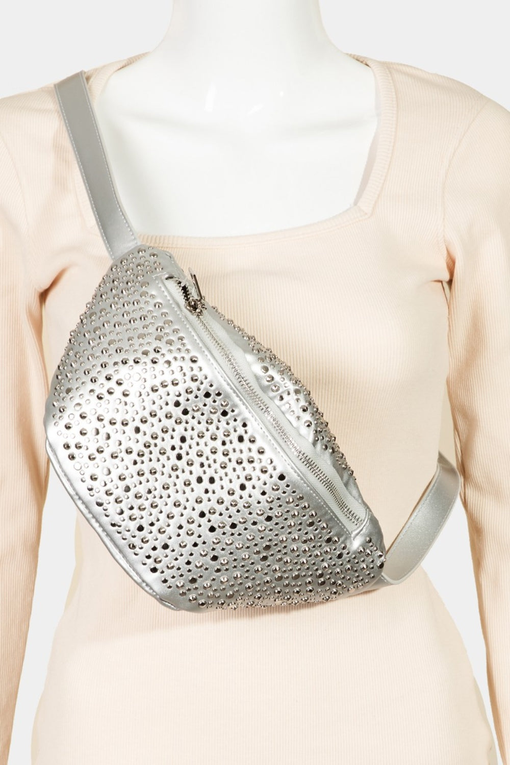 Fame Studded Crossbody Bag 