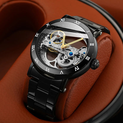 Fashion Double-sided Hollow Movement Automatic Mechanical Watch