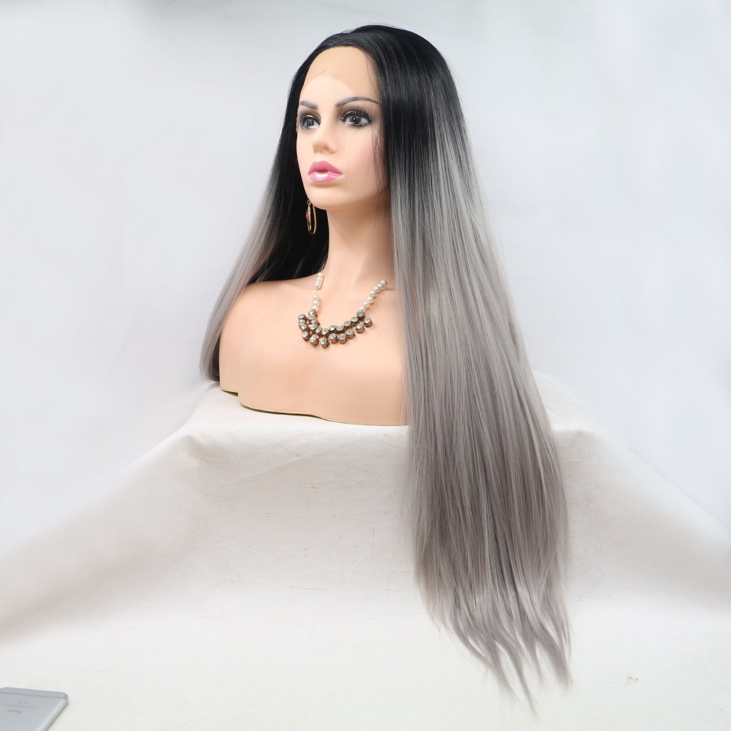 13*3" Lace Front Wigs Synthetic Long Straight 24" 130% Density 