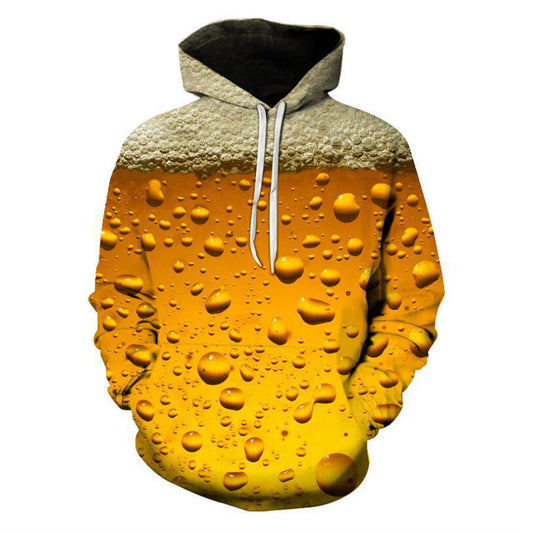 Men's Fashion 3D Beer Coat Sports Hoodie