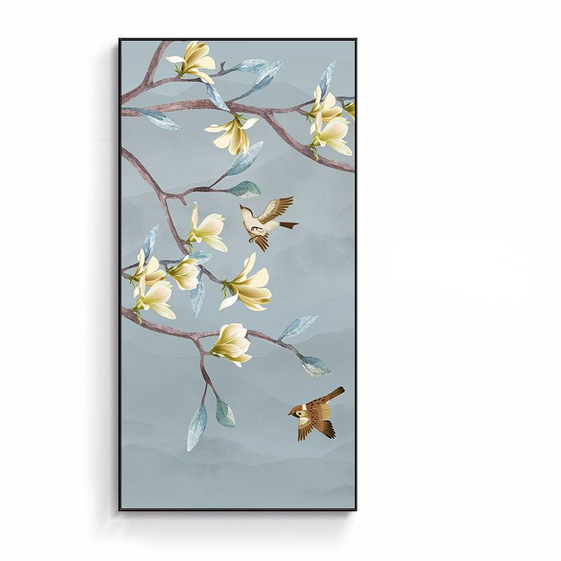 Chinese Style Paintings With Decorative Flowers And Birds