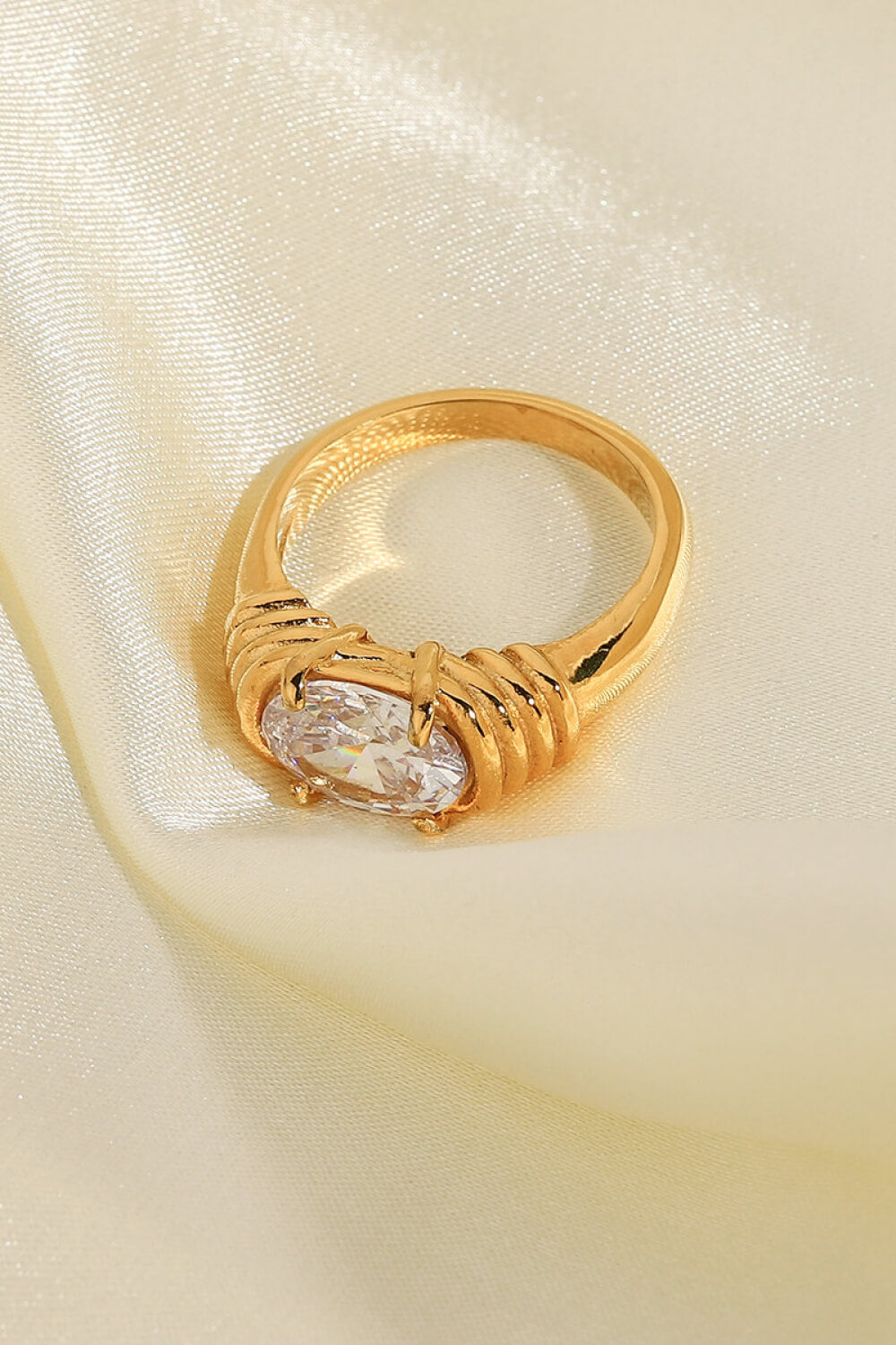 18K Gold Plated Zircon Ring 