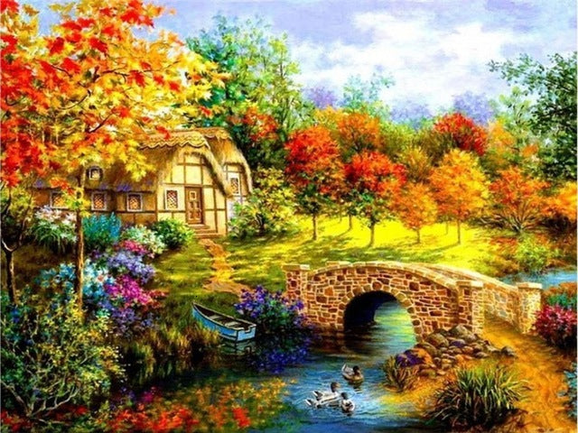 Home Decoration Landscape Diamond Painting Cross