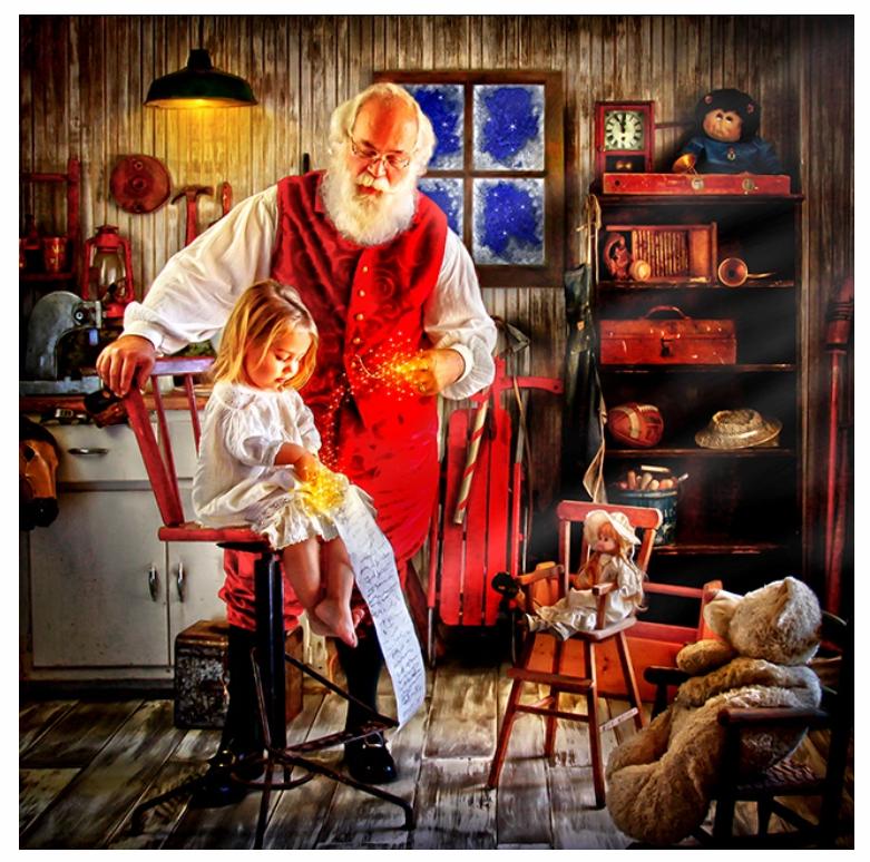 Santa's Little One  DIY Painting By Numbers Kit