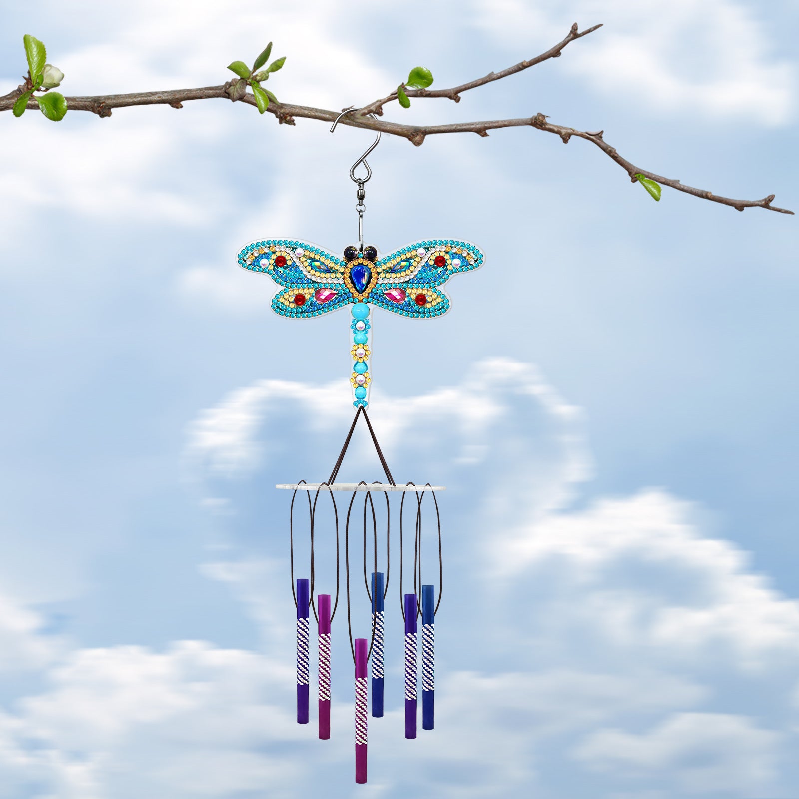 Diamond Painting Wind Chime Pendant DIY Handmade Outdoor Sun Catcher