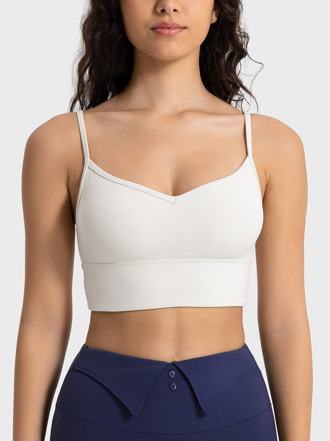 Spaghetti Strap Sport Bra - Babbazon Sports Bra