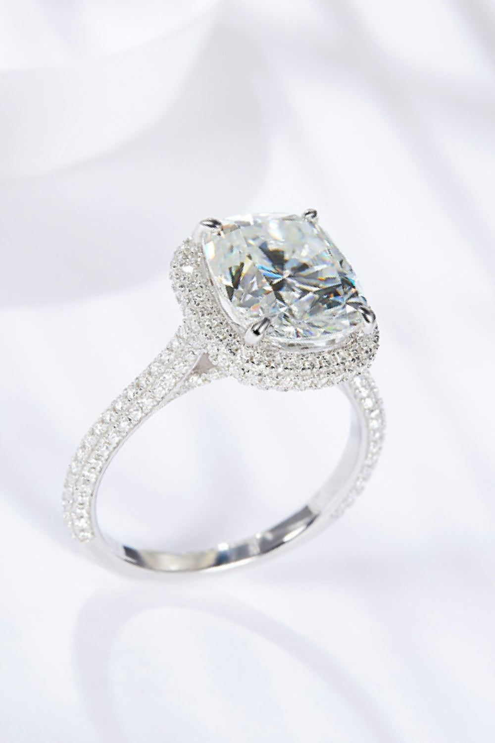 Adored 6 Carat Moissanite Halo Ring 