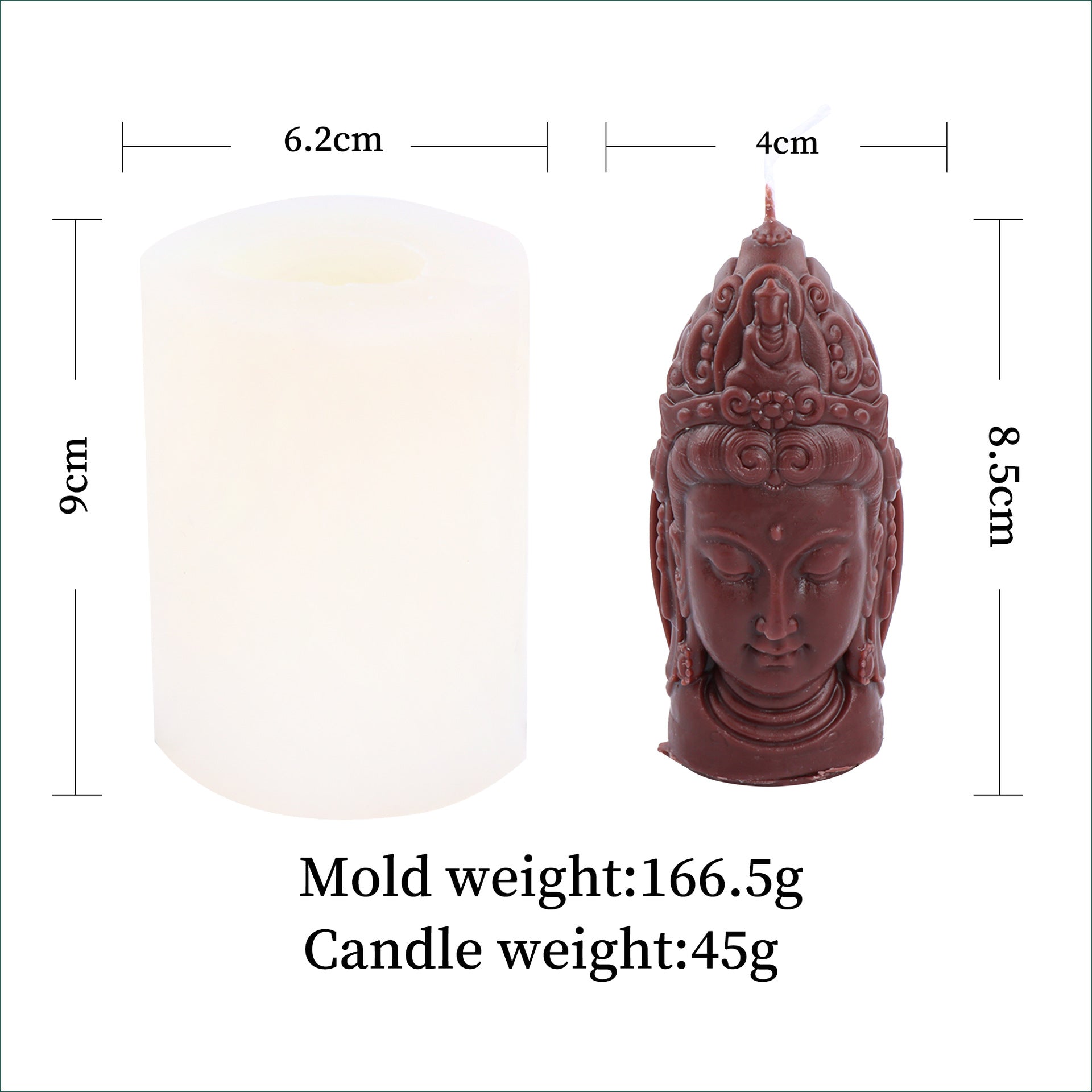 Religious Element Buddha Modeling Candle Silicone Mold