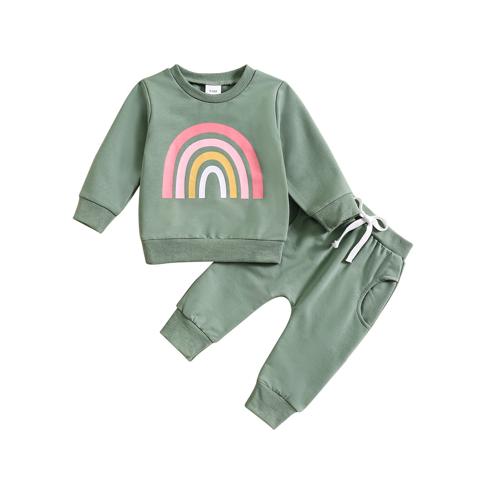 Children's Suit 0-3 Years Old Girl's Clothes Long-sleeved Sweater Fashionable Outer Wear Sweatpants