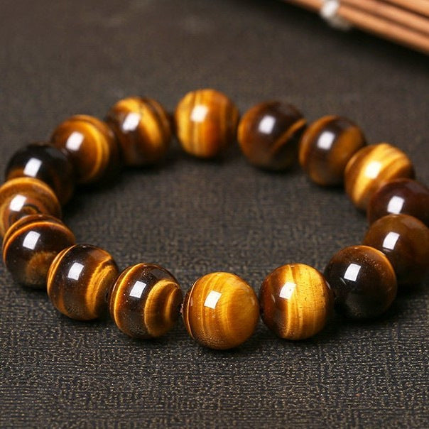 Buddha Beads Domineering Simple Tiger Eye Bracelet Men