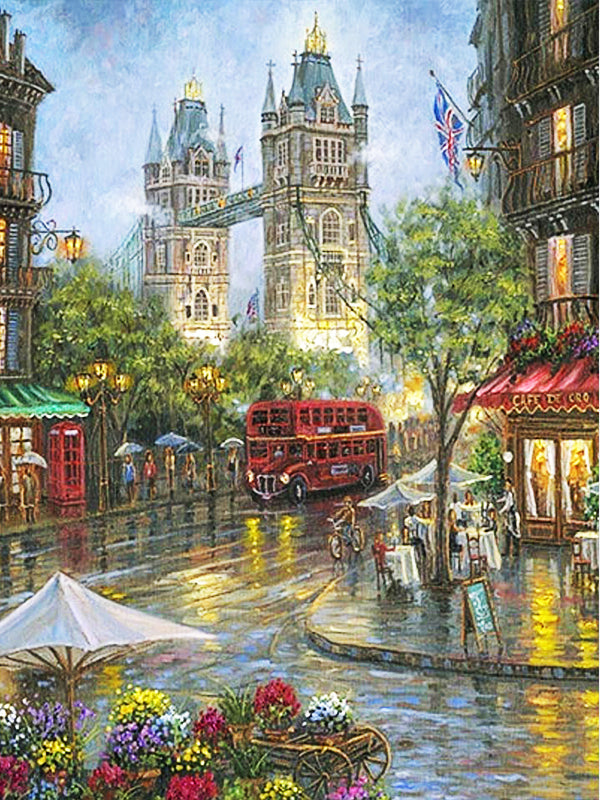 Street Theme Diamond Painting Full 5D Embroidery Landscape Home Decoration