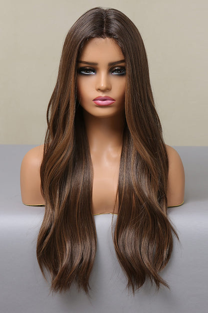 13*2" Lace Front Wigs Synthetic Long Wave 26" Heat Safe 150% Density 