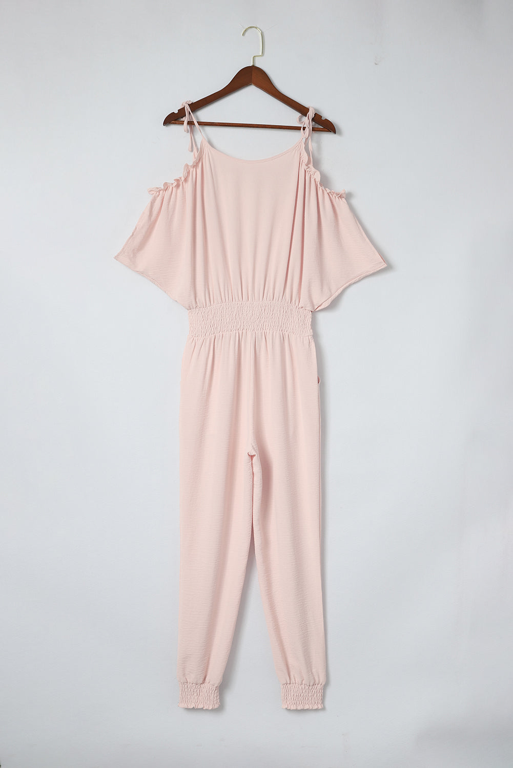 Frill Surplice Cold Shoulder Jumpsuit 