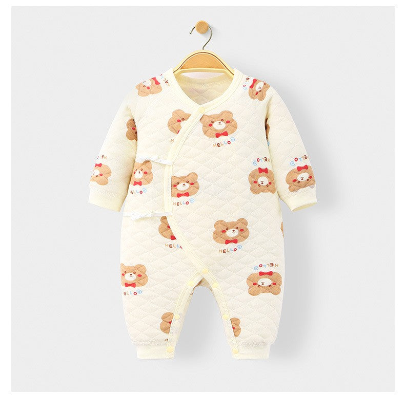 Cozy Long Sleeve Padded Baby Onesie 