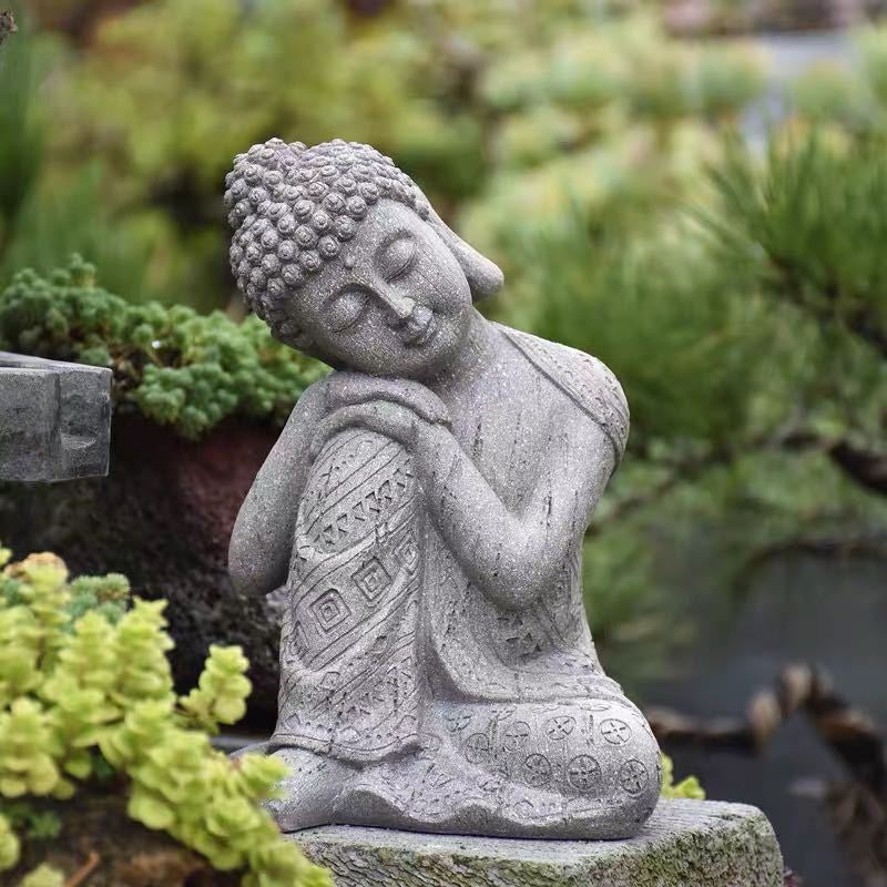 Resin Zen Buddha Statue Flower Pot Courtyard Landscape Balcony Layout Garden Decoration