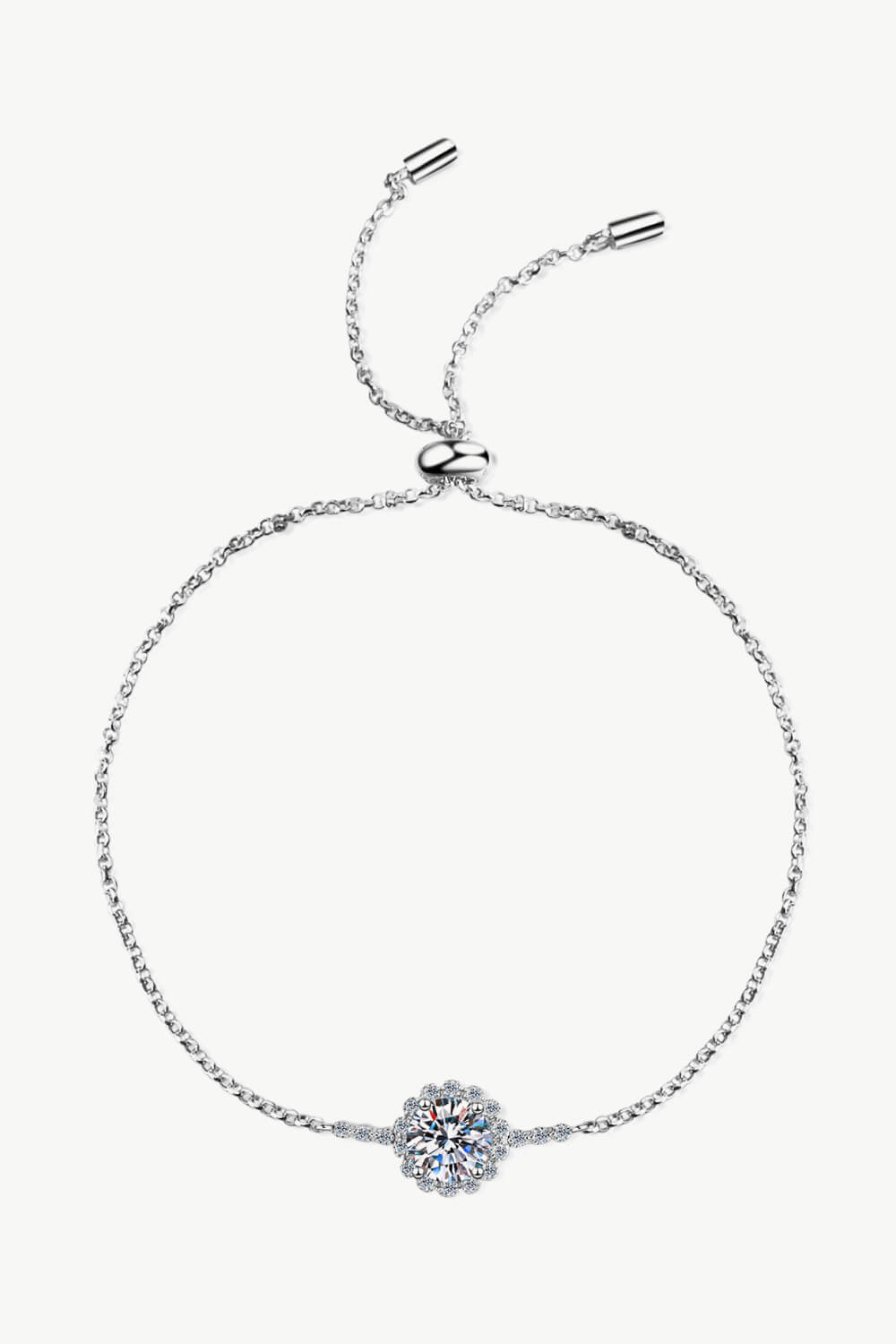 1 Carat Moissanite Chain Bracelet 