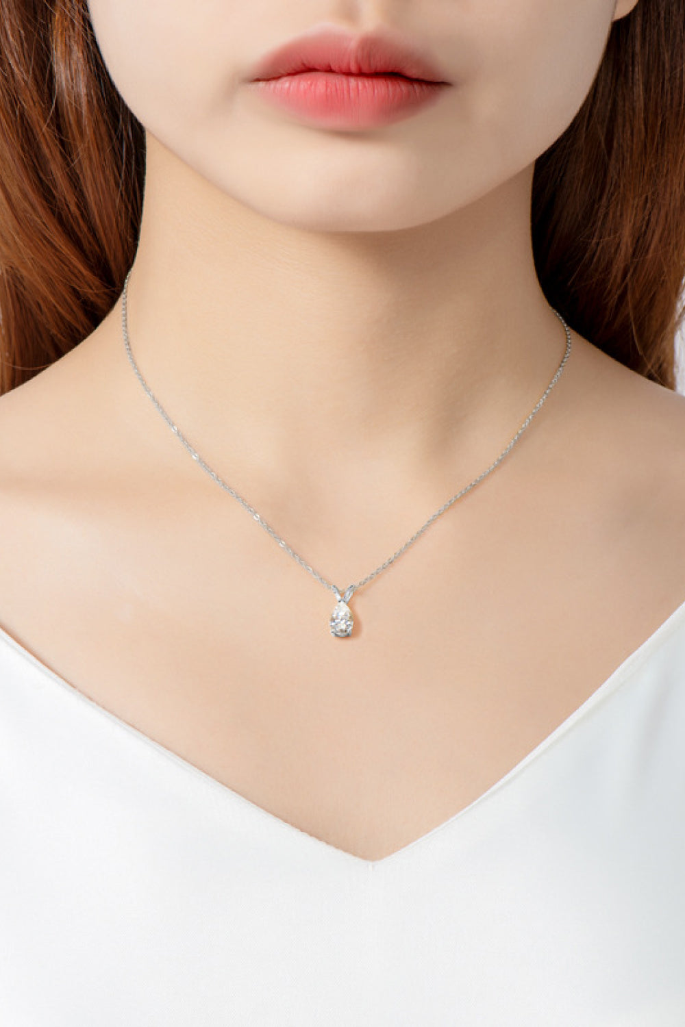 1.5 Carat Moissanite Pendant 925 Sterling Silver Necklace 