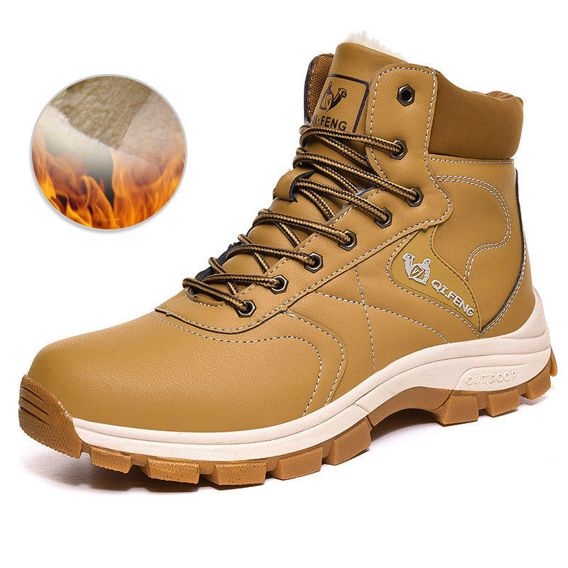 Winter High-top Outdoor Martin Boots Casual Hiking Shoes Men's Cotton Shoes 