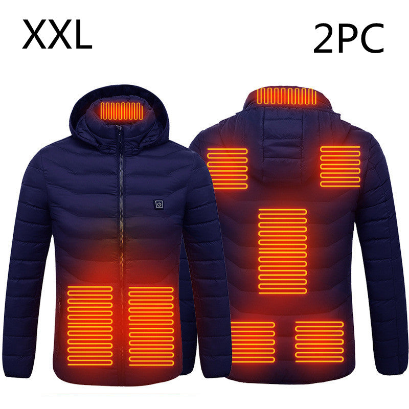 New Heated Jacket Coat USB Electric Jacket Cotton Coat Heater Thermal Clothing Heating Vest Men's Clothes Winter