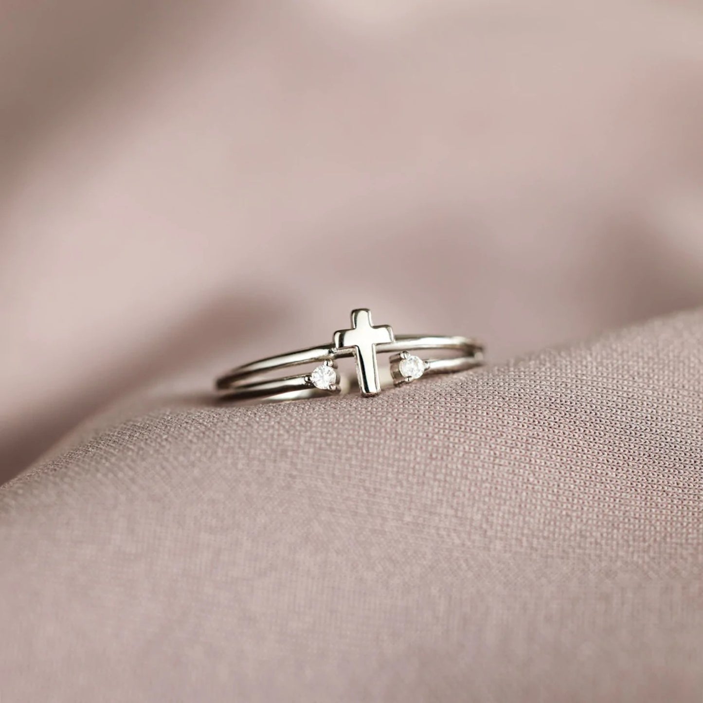 925 Sterling Silver Cross Ring 