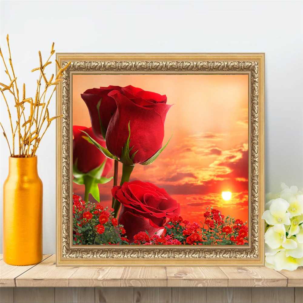 Home Flower Diamond Painting Cross Stitch