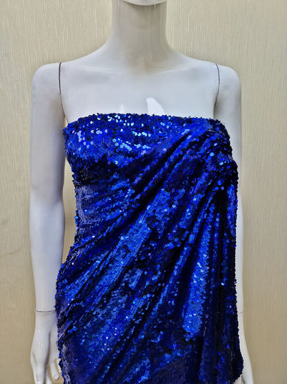 Sexy Sequin Wrapped Chest Irregular Skirt Dress