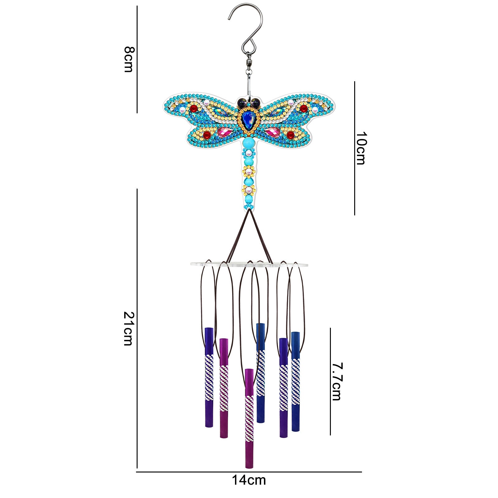 Diamond Painting Wind Chime Pendant DIY Handmade Outdoor Sun Catcher