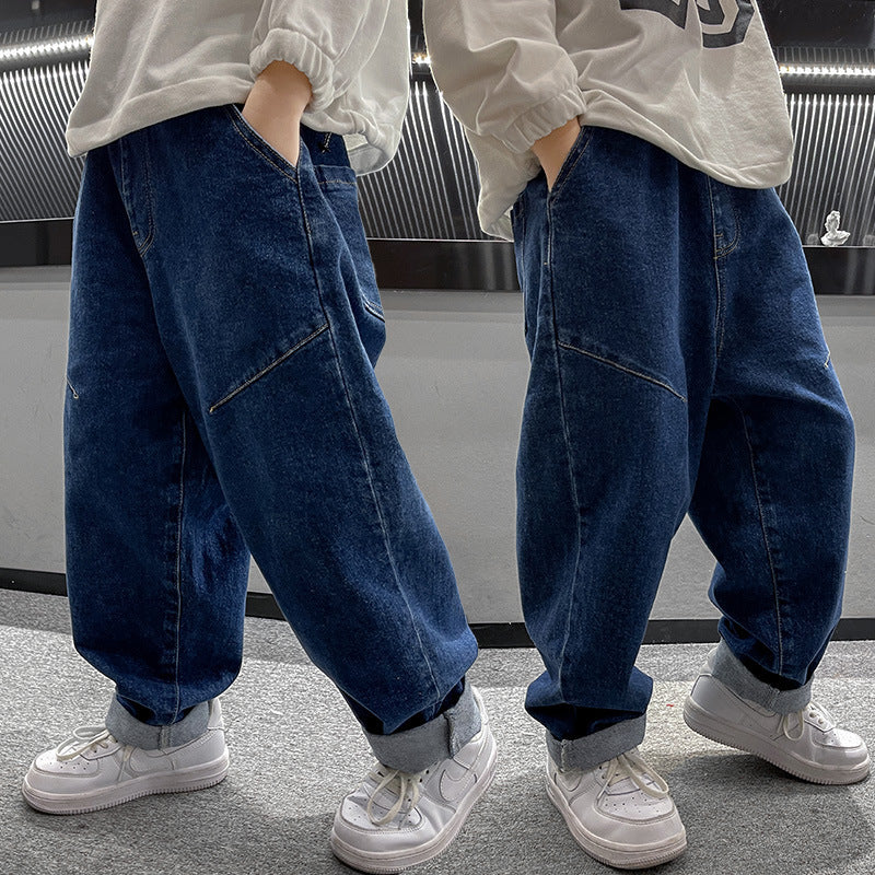 Boys Autumn Jeans Children's Clothing Casual Spring And Autumn Handsome Trousers