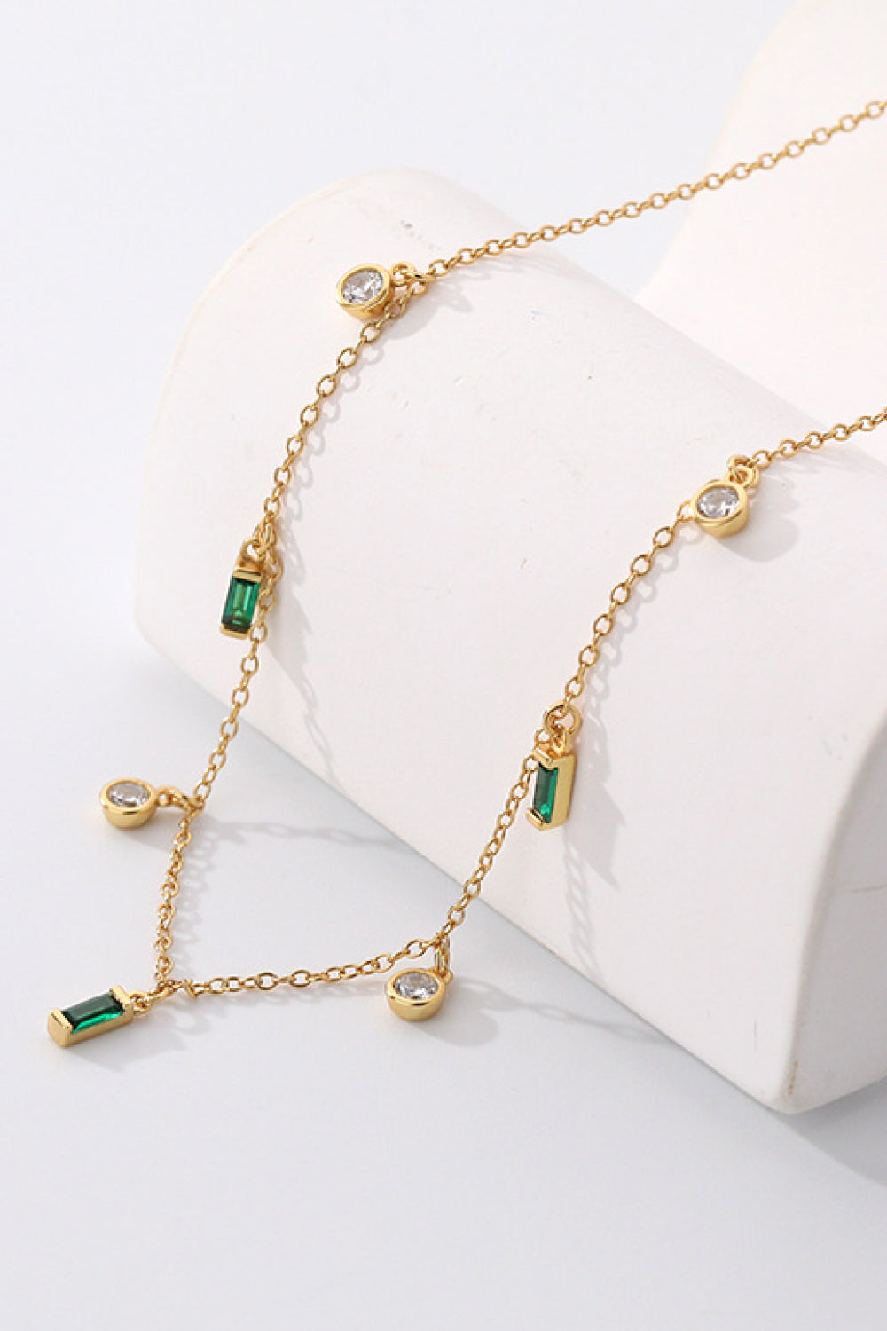 18K Gold Plated Multi-Charm Chain Necklace 