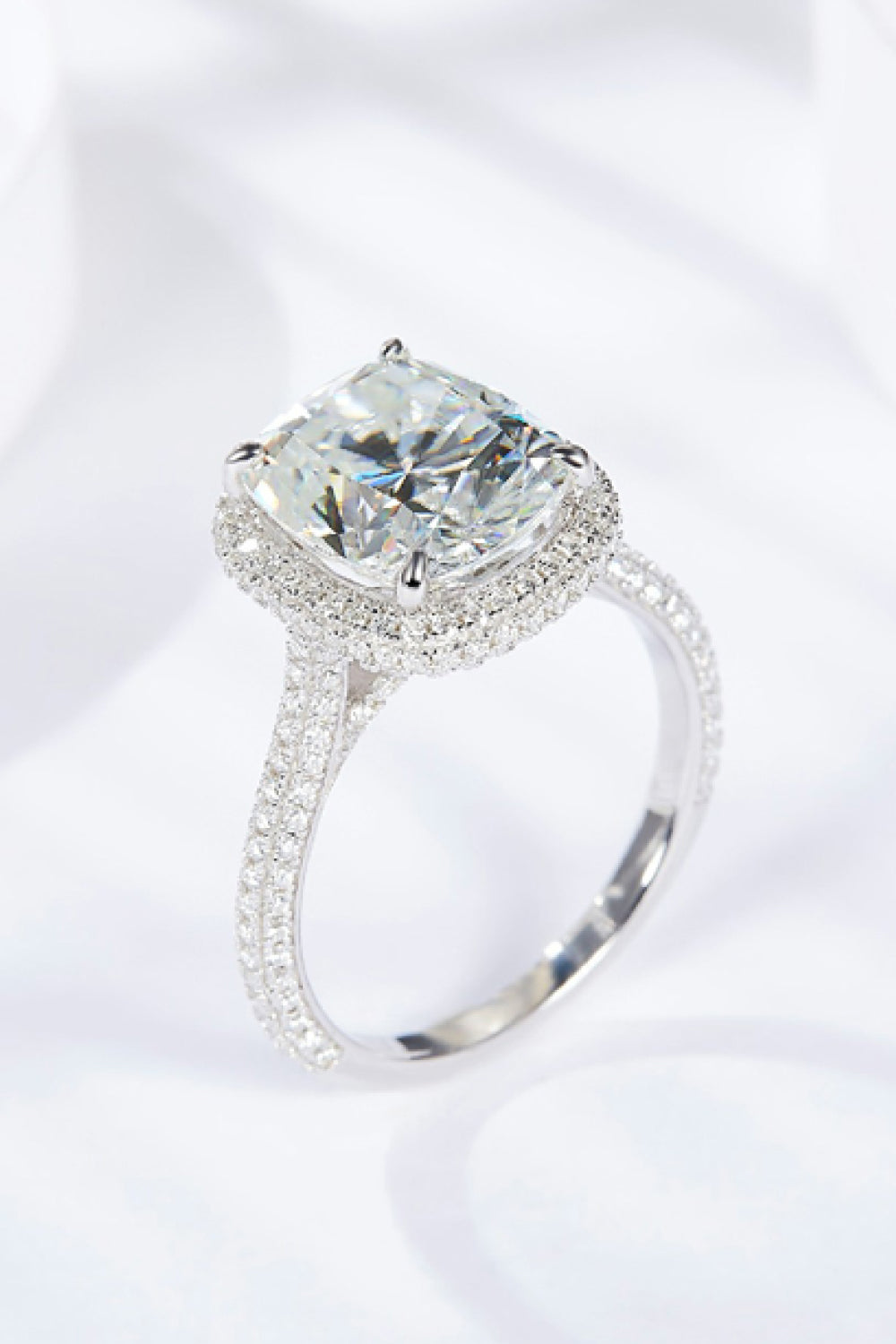 Adored 6 Carat Moissanite Halo Ring 