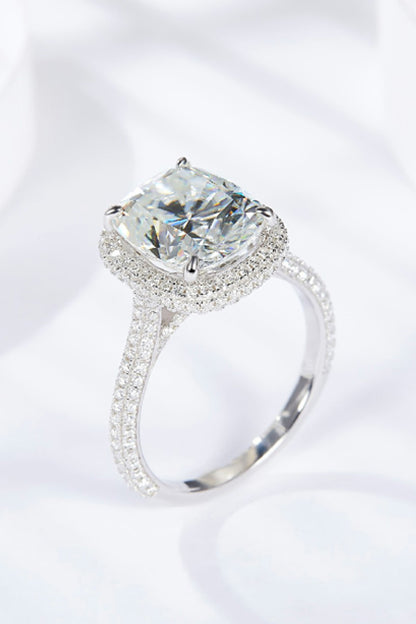 Adored 6 Carat Moissanite Halo Ring 