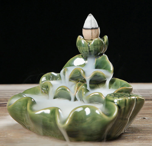 Simple Ceramic Backflow Incense Burner Buddha Supplies