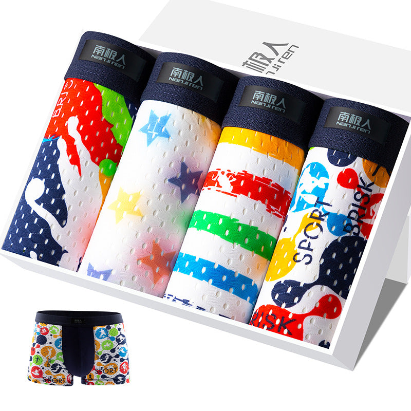 Modal Boxer Shorts Breathable Large Size Fatty Boxer Shorts Head Box 