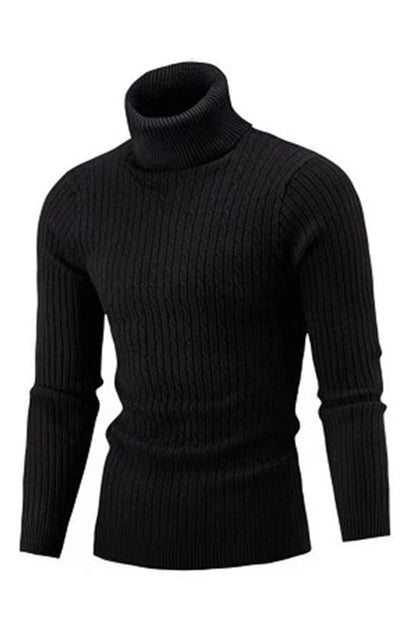 Men's Warm Turtleneck Casual Slim Fit Fall Winter Knitted Pullover Sweaters 