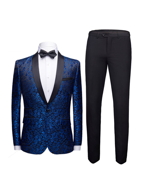 Men's Slim Fit Business Two Piece Suit 