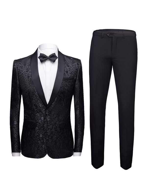 Men's Slim Fit Business Two Piece Suit 