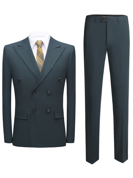 Men's Slim Fit Business Two Piece Suit 