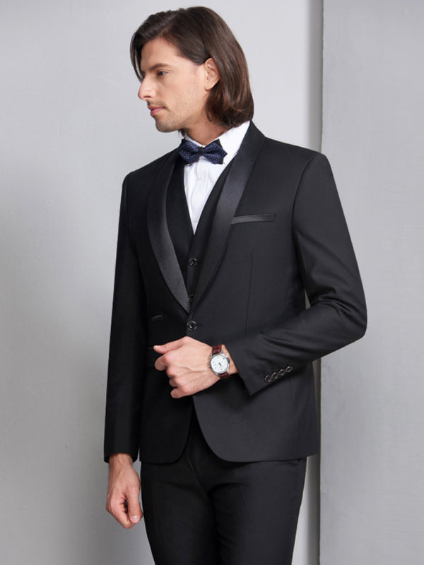 Men's Slim Business Three Piece Suit 