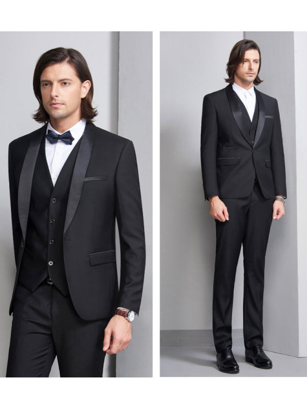 Men's Slim Business Three Piece Suit 