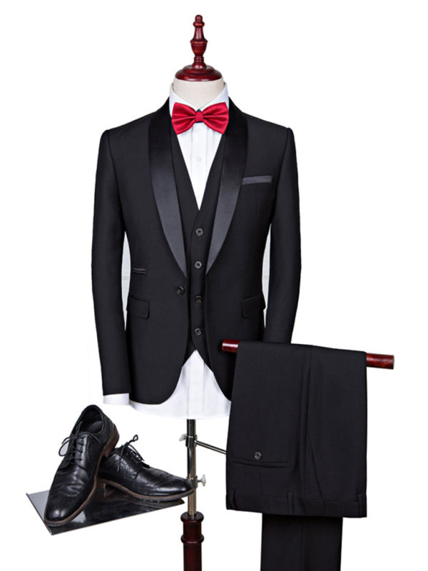 Men's Slim Business Three Piece Suit 