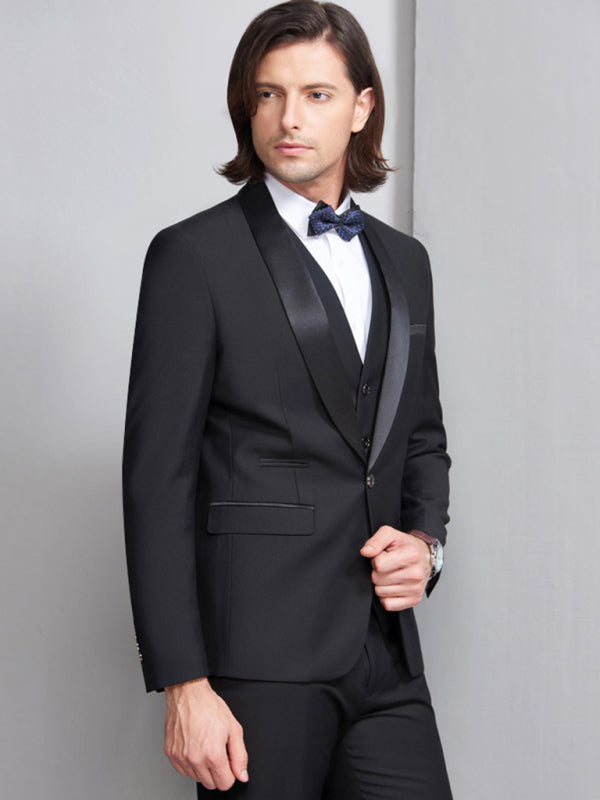 Men's Slim Business Three Piece Suit 