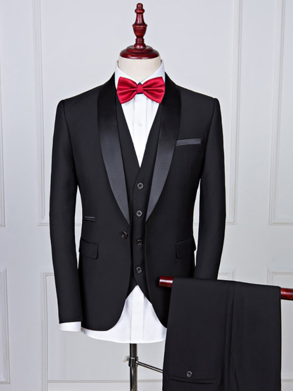 Men's Slim Business Three Piece Suit 