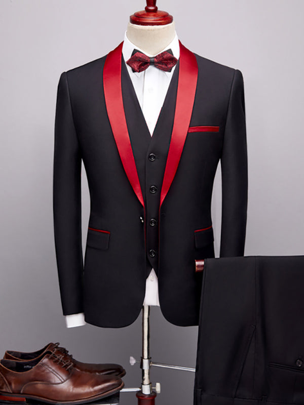 Men's Slim Business Three Piece Suit 