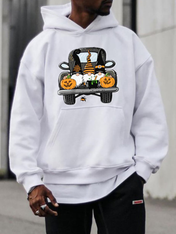 Men's Halloween print hooded sweatshirt 